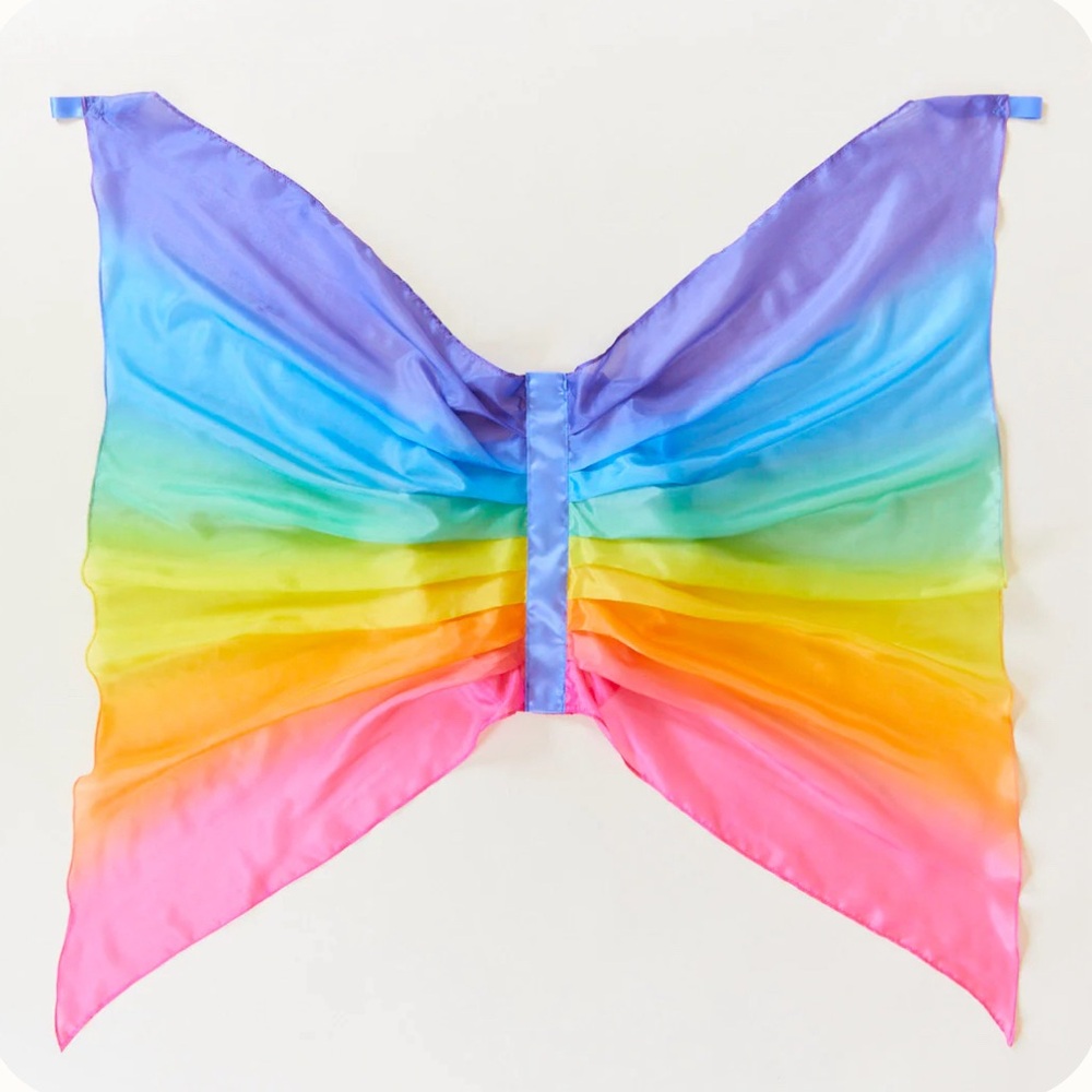 NEW never used Sarah’s Silks Rainbow Fairy Wings